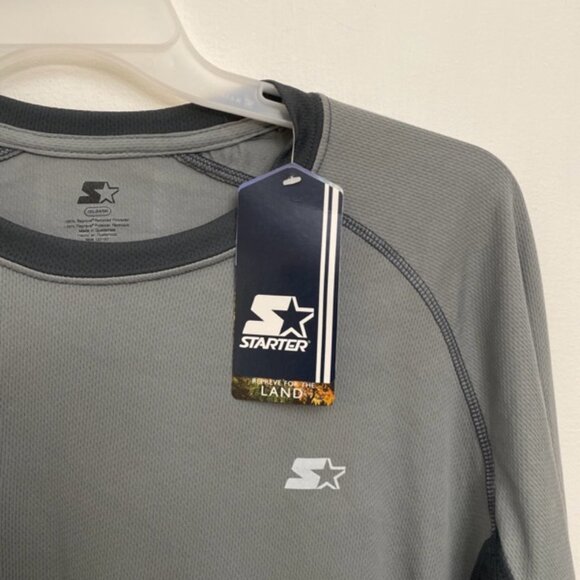 Starter Dri-Star T-Shirts L/S Lot of 2 Men’s 3XL (54/56) Gray/Black & Gray - Picture 9 of 11